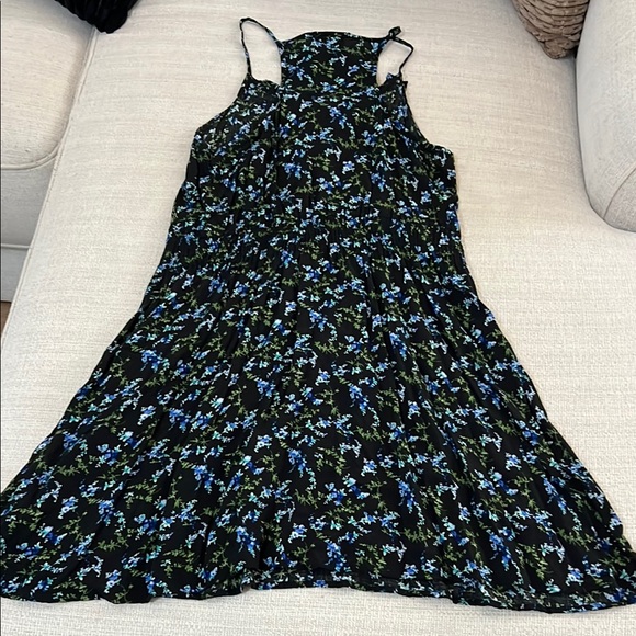 2/$15 Mossimo Supply Co Black with Floral Pattern Sleeveless Sundress - Picture 4 of 6